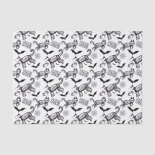 Papel De Seda Animales de esqueleto blanco