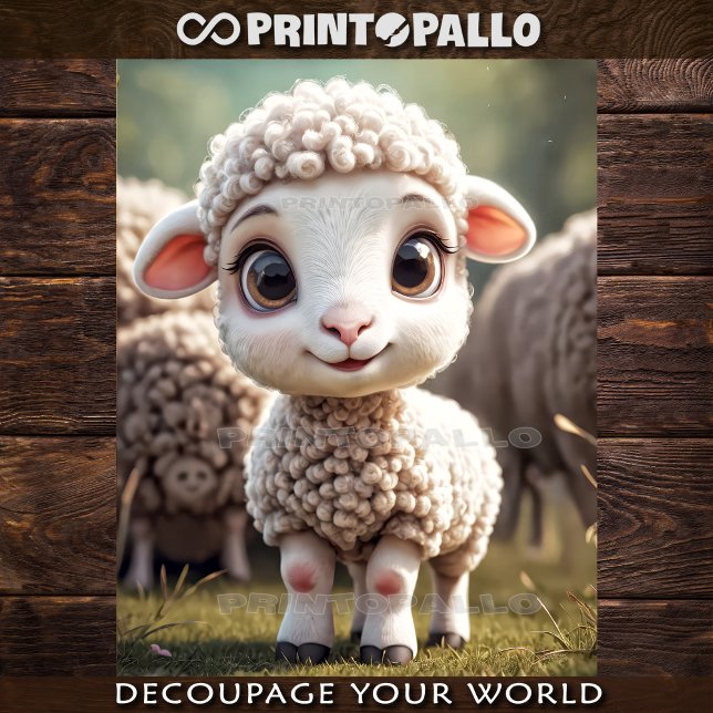 Papel De Seda Animales de granja bebés: el cordero (Subido por el creador)