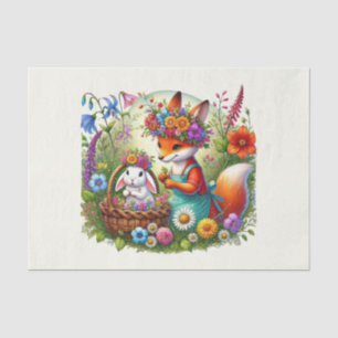 Papel De Seda Animales de la tierra de los bosques desconchan el