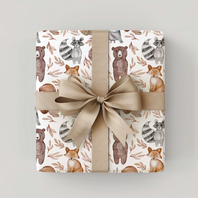 Papel De Seda Animales de Woodland de acuarela caprichosa (Subido por el creador)