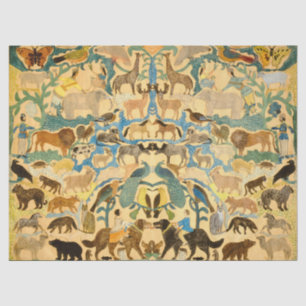 Papel De Seda Animales del Arte Folclórico Americano Antiguo