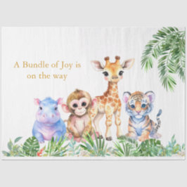 Papel De Seda Animales del bebé de la selva tropical