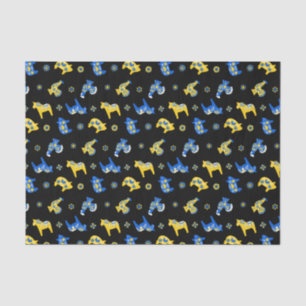 Papel De Seda Animales folk dala suecos