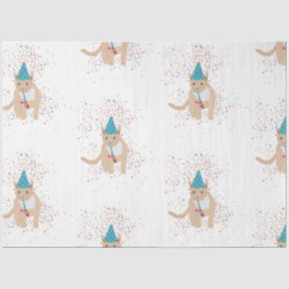 Papel De Seda Animales gatos divertidos que tienen un Fiesta