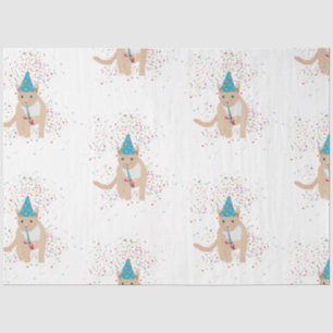 Papel De Seda Animales gatos divertidos que tienen un Fiesta