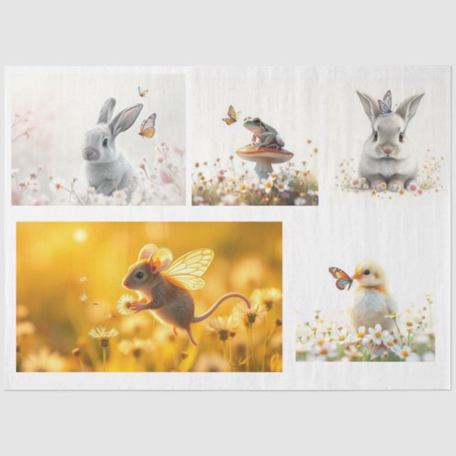 Papel De Seda animales lindos (Anverso)