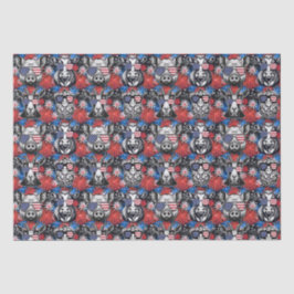 Papel De Seda Animales Patrióticos de Barnyard de Guay