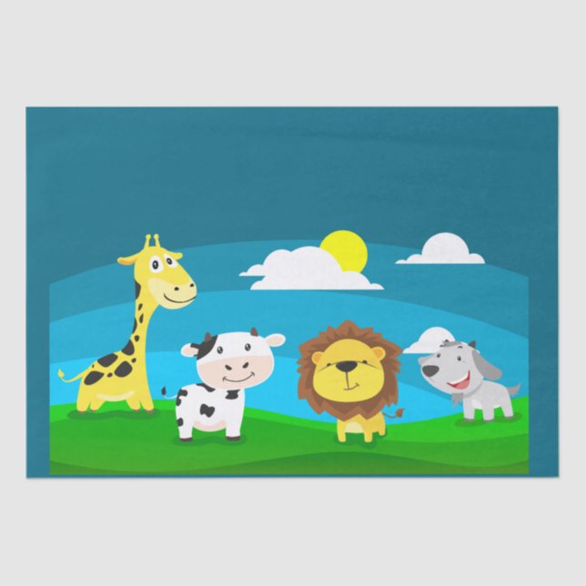 Papel De Seda animales personalizados (Anverso)