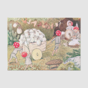 Papel De Seda Animales y niños de Woodland Elsa Beskow