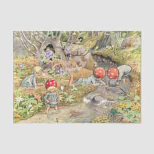 Papel De Seda Animales y niños de Woodland Elsa Beskow