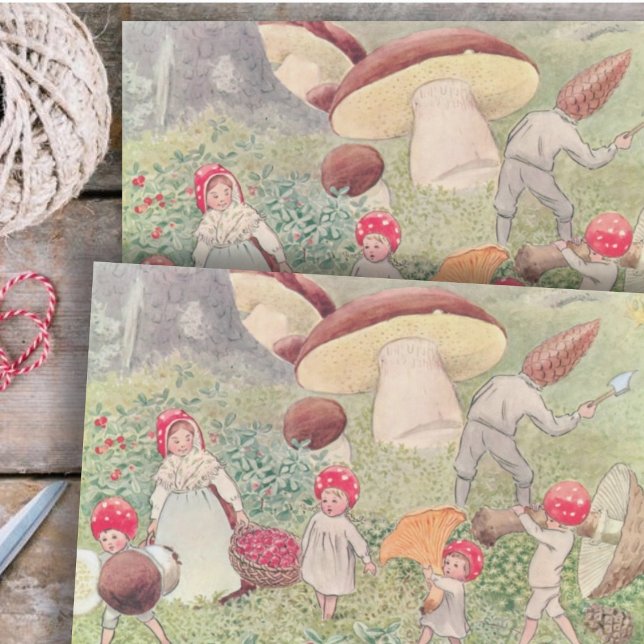 Papel De Seda Animales y niños de Woodland Elsa Beskow (Subido por el creador)