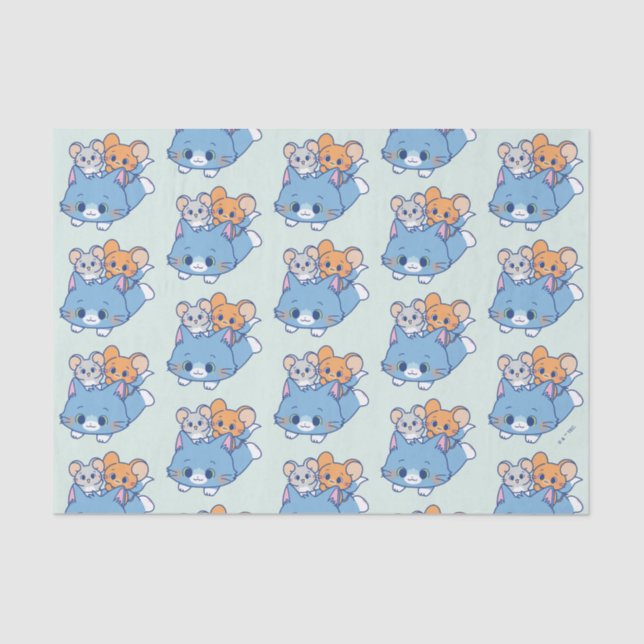 Papel De Seda Anime Tom, Jerry y Tuffy (Anverso)