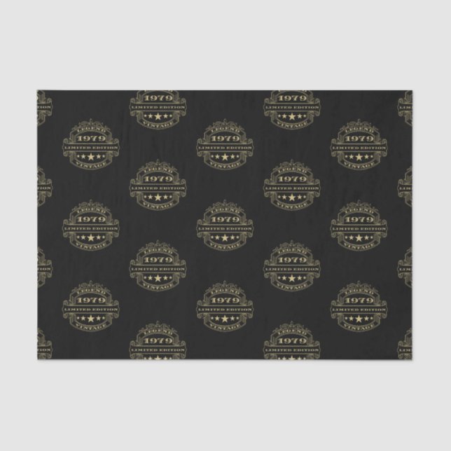 Papel De Seda Año 1979 Cumpleaños (Anverso)