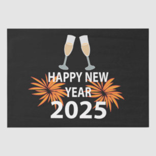 Papel De Seda Año Nuevo 2025 Feliz Año Nuevo