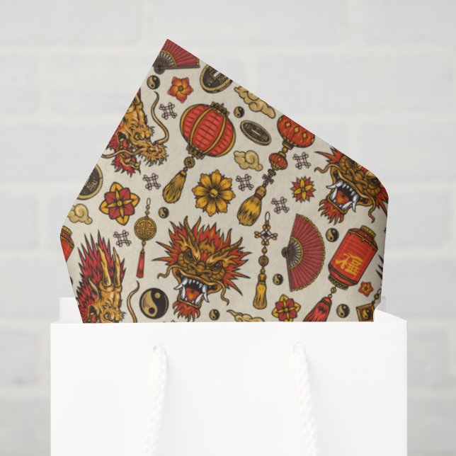 Papel De Seda Año Nuevo Chino (Bolsa de regalo)