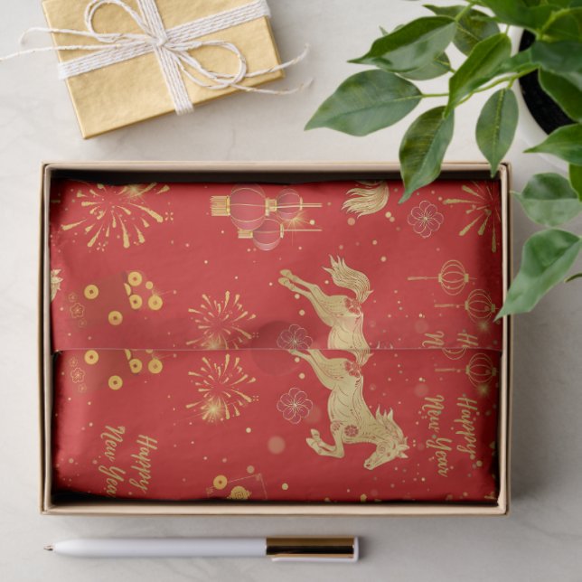 Papel De Seda Año Nuevo Lunar 2026 | Año del caballo (Regalo )