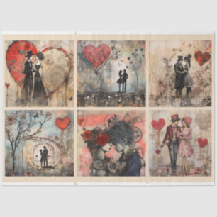 Papel De Seda Antecedentes de medios mixtos de parejas romántica