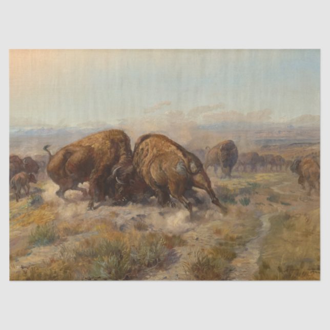 Papel De Seda Antes que el hombre blanco viniera de Charles Russ (Anverso)