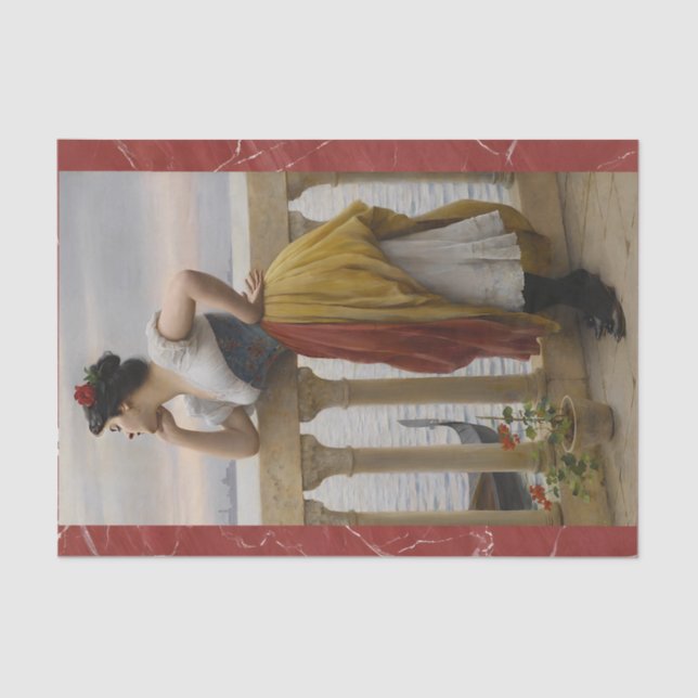 Papel De Seda Anticipación de Eugene de Blaas, Art Decoupage (Anverso)