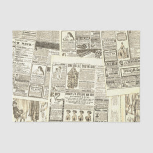 Papel De Seda antigua composición de periódico