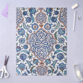 Papel De Seda Antigua Floral Otomana Iznik