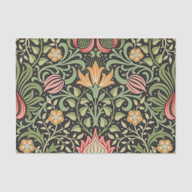 Papel De Seda Antigüedad floral persa William Morris (Anverso)