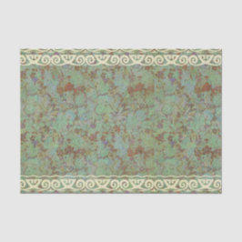 Papel De Seda Antigüedad, vintage, aguamarina, floral, cordón,
