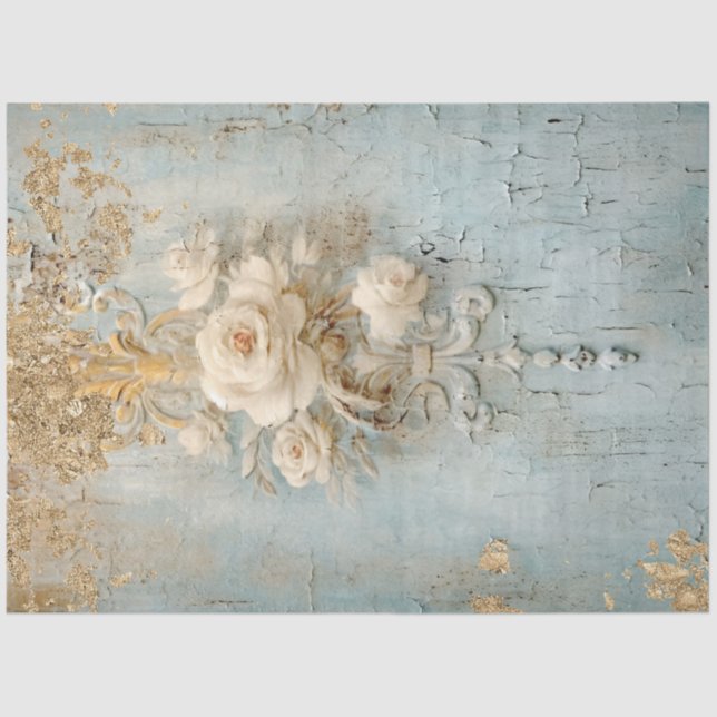 Papel De Seda Antiguo Blue Romance Design Series 10 (Anverso)