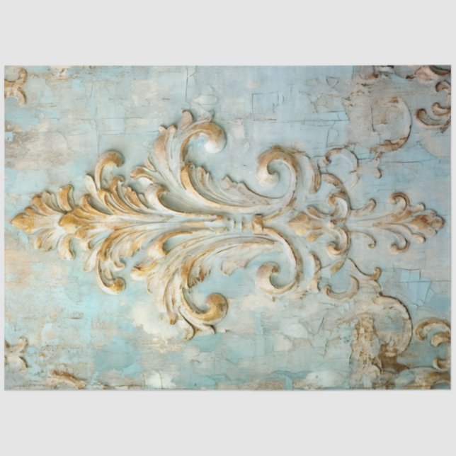 Papel De Seda Antiguo Blue Romance Design Series 16 (Anverso)