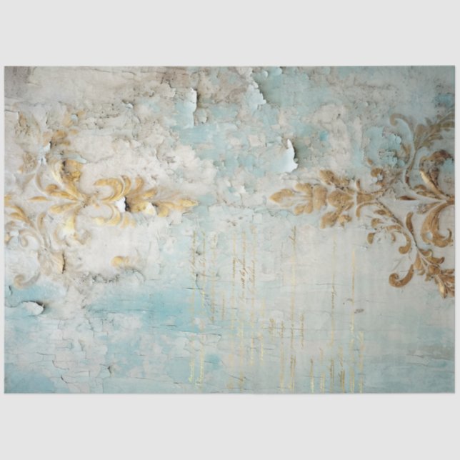 Papel De Seda Antiguo Blue Romance Design Series 6 (Anverso)