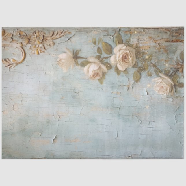 Papel De Seda Antiguo Blue Romance Design Series 9 (Anverso)