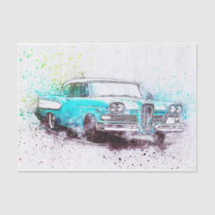 Papel De Seda Antiguo desmontaje clásico del coche