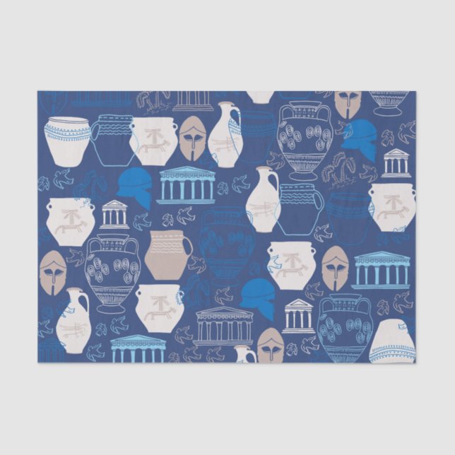 Papel De Seda Antiguo documento sobre el tema en Grecia (Anverso)