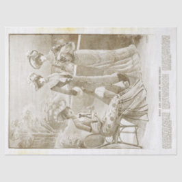 Papel De Seda Antiguo Elegante Viejo Francés La Moda Beige