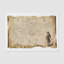 Antiguo mapa pirata del Caribe en desembarco