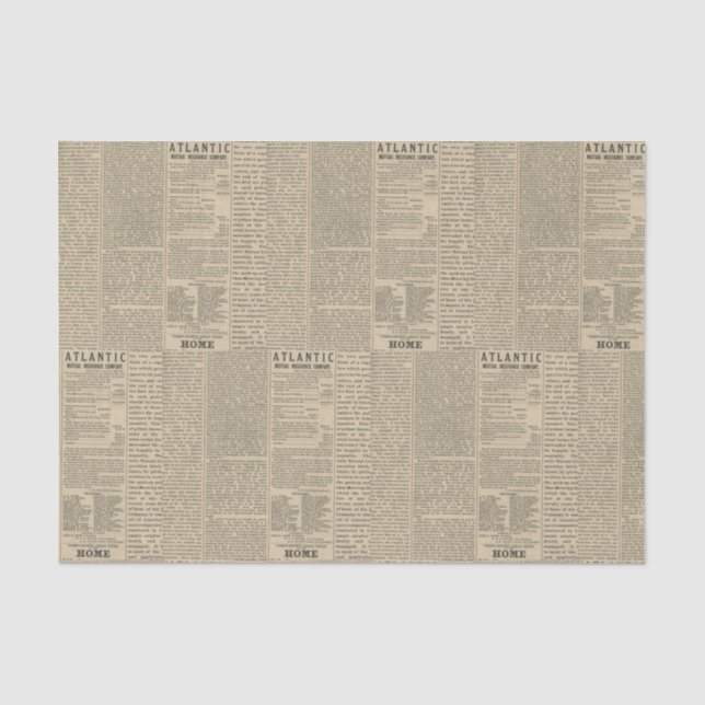 Papel De Seda Antiguo Periódico (Anverso)