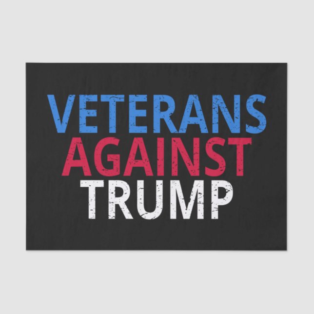 Papel De Seda AntiTrump - Veteranos contra Trump (Anverso)