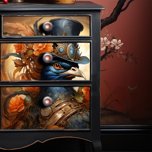 Papel De Seda Antropomórfico Steampunk Pigeon Victorian Top Hat (Subido por el creador)