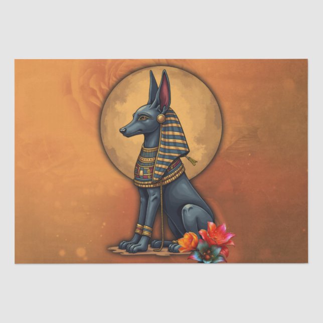 Papel De Seda Anubis a la luz de la luna,  (Anverso)