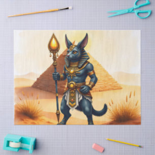 Papel De Seda Anubis personalizado - Dios egipcio de la vida des