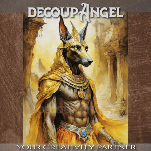 Papel De Seda Anubis: Protector divino de las almas - Decoupage