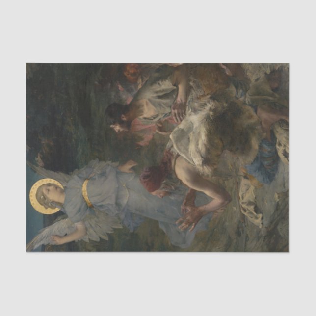 Papel De Seda Anunciación a los Pastores por Jules Bastien (Anverso)