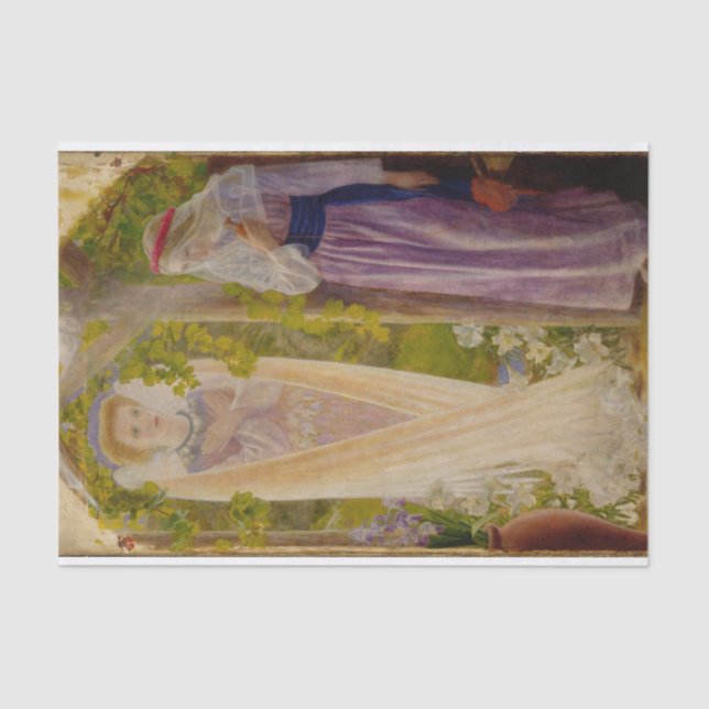 Papel De Seda Anunciación de Arthur Hughes (Anverso)