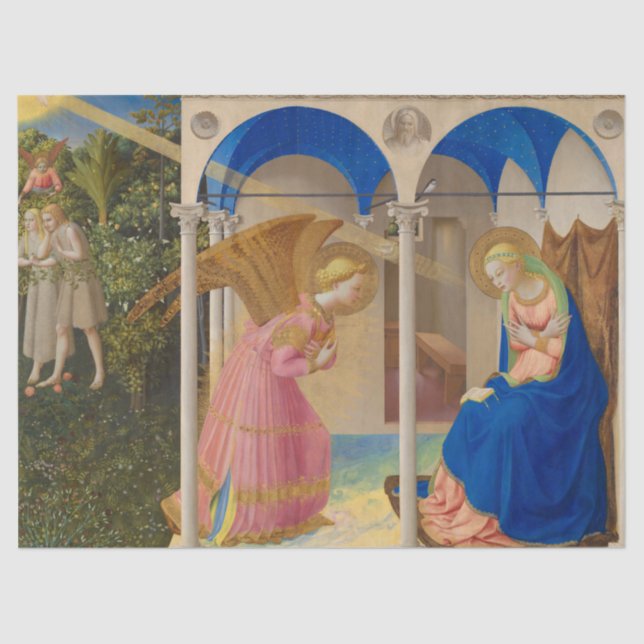 Papel De Seda Anunciación de Fra Angelico (Anverso)