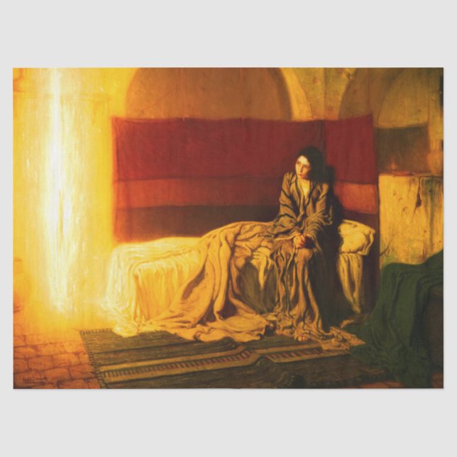 Papel De Seda Anunciación de Henry Ossawa Tanner (Anverso)