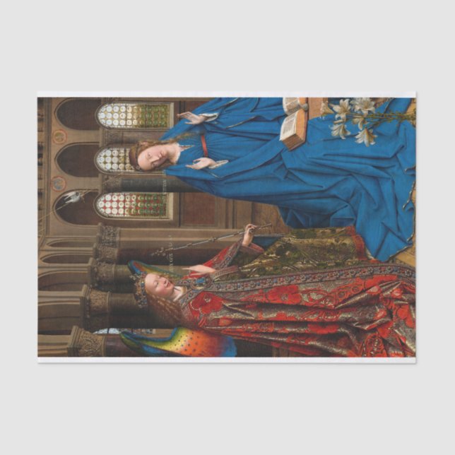 Papel De Seda Anunciación de Jan van Eyck (Anverso)