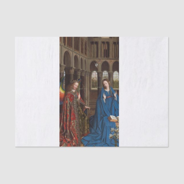 Papel De Seda Anunciación de Jan van Eyck (Anverso)