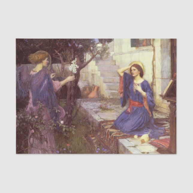 Papel De Seda Anunciación de John William Waterhouse (Anverso)