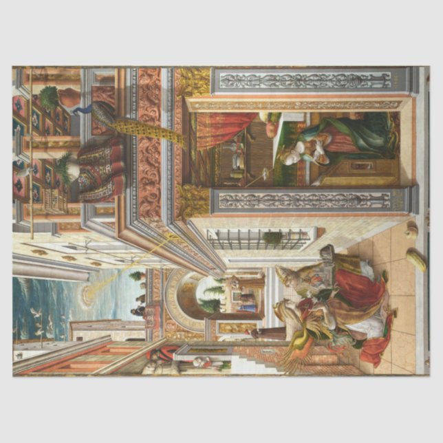 Papel De Seda Anunciación, San Emidio y OVNI por Crivelli (Anverso)