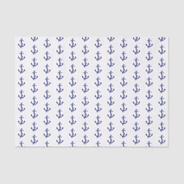 Papel De Seda Anuncio azul y blanco (Anverso)